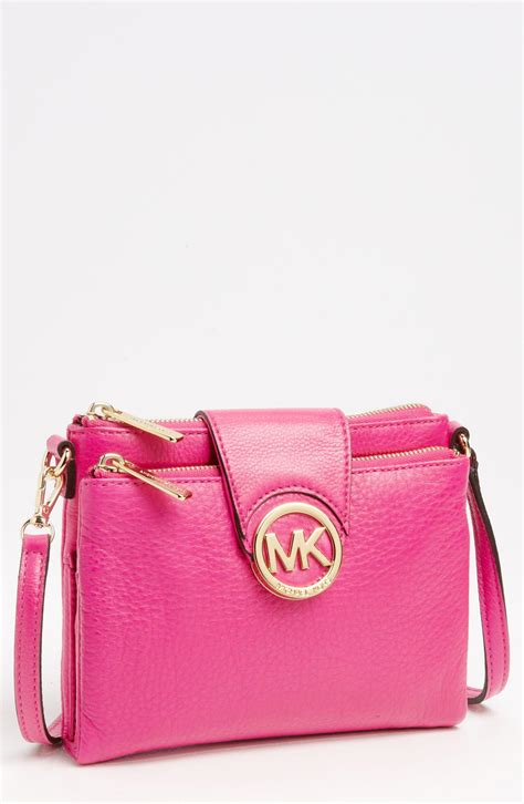 michael kors pink crossbody bags.